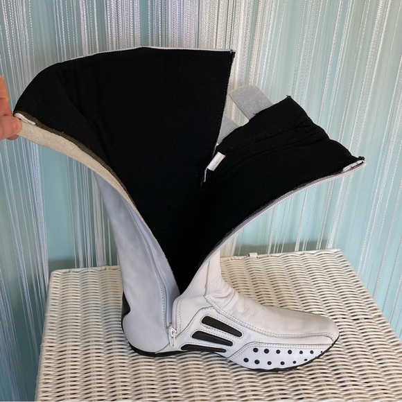 Women's Black and White XX By Mexx Motorcycle Boots NWOT Size 6 - Picture 13 of 17